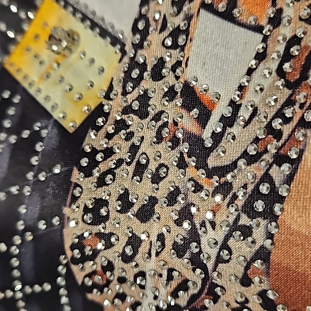 BONITA black mesh short sleeve top rhinestones 1X see measurement Style Graphics - Picture 10 of 10